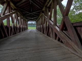 Drevený krytý most 2 - Lubo Cmorej